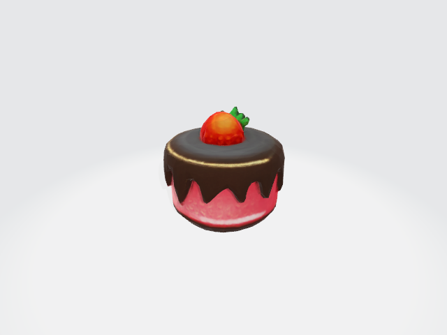 Chococake 3D Model glb chococake