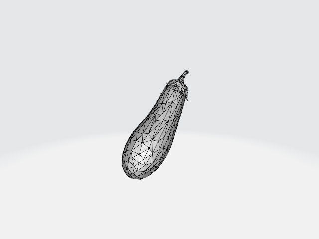 Eggplant 3D Model alternate view