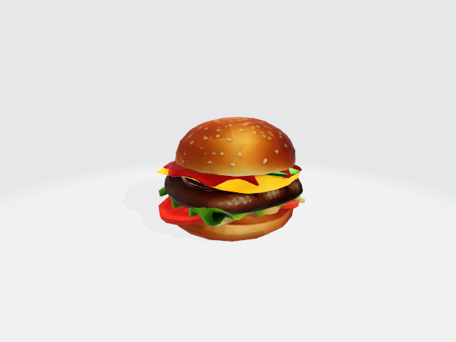 Hamburger 3D Model glb hamburger