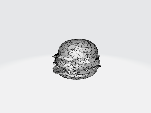 Hamburger 3D Model alternate view