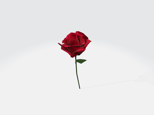 Rose Flower 3D Model glb plant asset