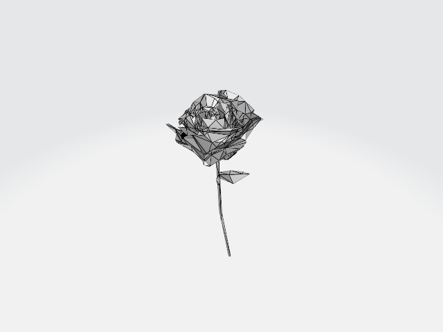 Rose 3D Model hover view